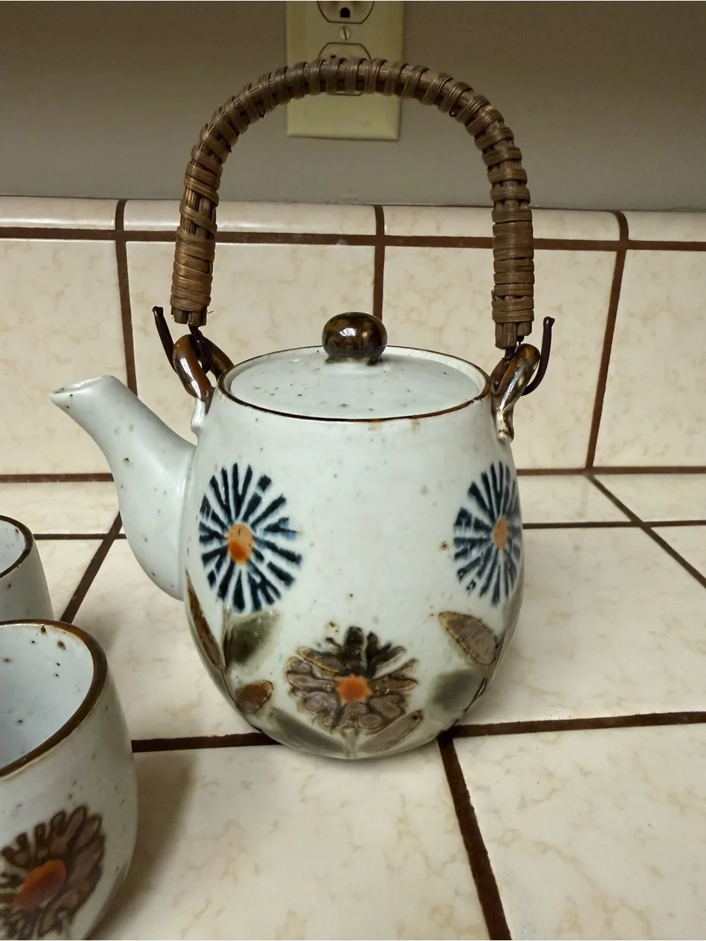 Vintage Japanese Tea Pot and Cups
